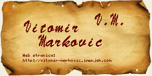 Vitomir Marković vizit kartica